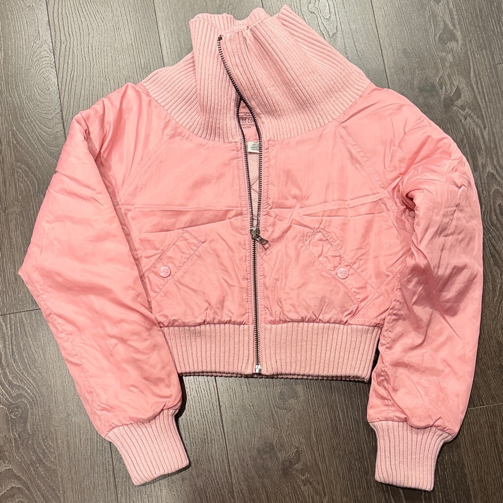 Guess Light Pink Quilted Jacket